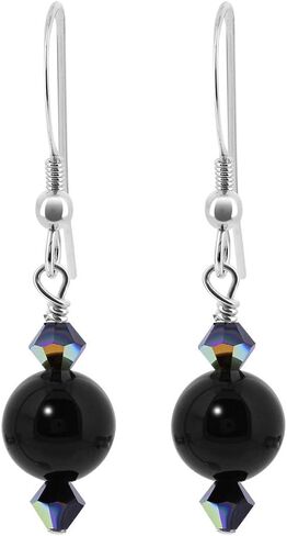 .925 Sterling Silver Drop Earrings with Austrian Crystals in Kuwait