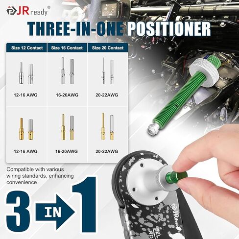 JRready DW5007-02 Deutsch Connector, DT 2 3 4 6 8 12 Pin Waterproof IP68 Electrical Connector with Automotive Solid Contacts, Deutsch Terminal Crimp Tool Size 12-22AWG, Pin Removal Tool in Saudi Arabia