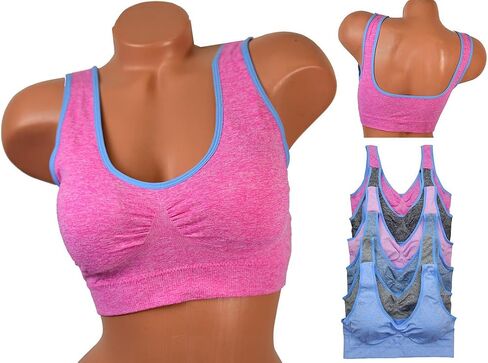 Women Bras 6 Packs Seamless Top Sports Bra (25064 Free) in Kuwait
