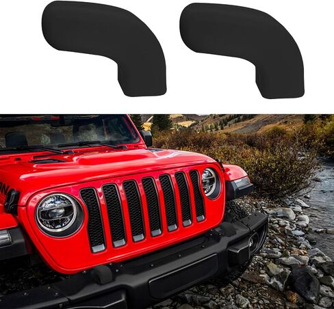 2Pcs Tow Hook Covers, Tow Hook Protector, Car Front Bumper Tow Hook Protective Cover, Car Accessories Tow Trailer Hitch Protector Cover Trim Fit for Jeep Wrangler JK JL & Gladiator TJ 2007-2024 in Saudi Arabia