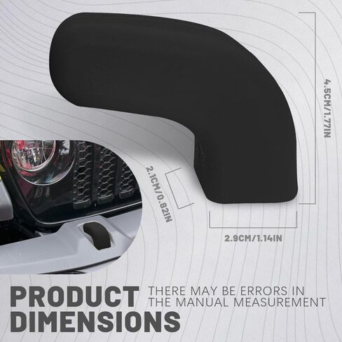 2Pcs Tow Hook Covers, Tow Hook Protector, Car Front Bumper Tow Hook Protective Cover, Car Accessories Tow Trailer Hitch Protector Cover Trim Fit for Jeep Wrangler JK JL & Gladiator TJ 2007-2024 in Saudi Arabia