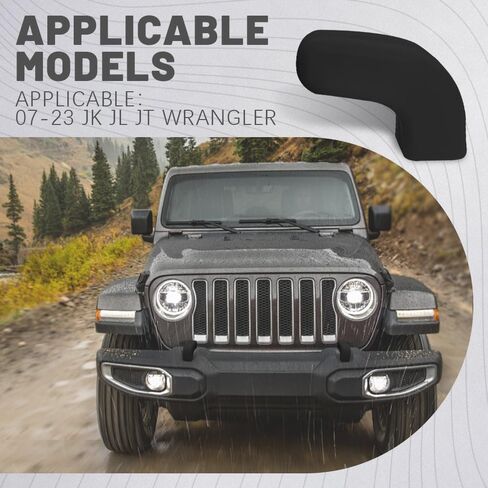 2Pcs Tow Hook Covers, Tow Hook Protector, Car Front Bumper Tow Hook Protective Cover, Car Accessories Tow Trailer Hitch Protector Cover Trim Fit for Jeep Wrangler JK JL & Gladiator TJ 2007-2024 in Saudi Arabia
