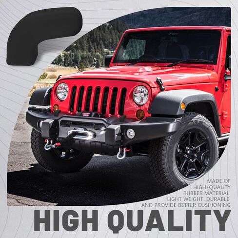 2Pcs Tow Hook Covers, Tow Hook Protector, Car Front Bumper Tow Hook Protective Cover, Car Accessories Tow Trailer Hitch Protector Cover Trim Fit for Jeep Wrangler JK JL & Gladiator TJ 2007-2024 in Saudi Arabia