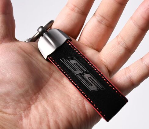 Zorratin Double Layer Sporty Suede Leather Keychain with Embossed SS Badge for Chevrolet Chevry Camaro Impala Malibu in Saudi Arabia