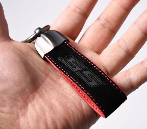 Zorratin Double Layer Sporty Suede Leather Keychain with Embossed SS Badge for Chevrolet Chevry Camaro Impala Malibu in Saudi Arabia