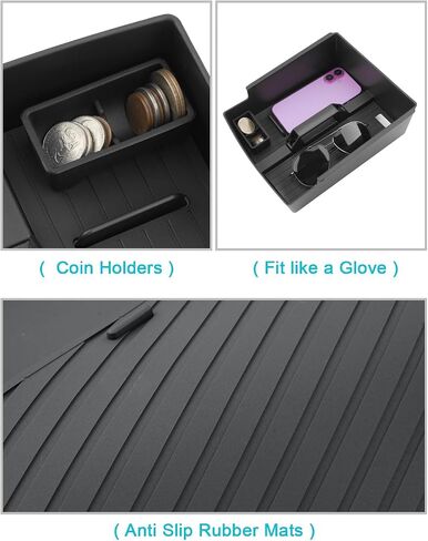 CDEFG for 2025 Chevy Traverse Center Console Organizer with Handle for 2024-2025 Chevrolet Traverse Accessories Middle Console Organizer w/Coin Holder Traverse 2025 Armrest Storage Box in Saudi Arabia