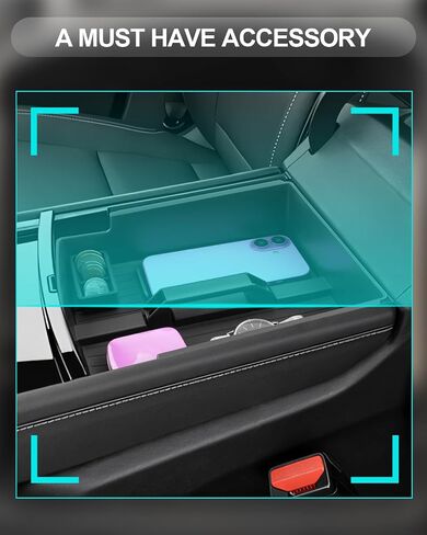 CDEFG for 2025 Chevy Traverse Center Console Organizer with Handle for 2024-2025 Chevrolet Traverse Accessories Middle Console Organizer w/Coin Holder Traverse 2025 Armrest Storage Box in Saudi Arabia