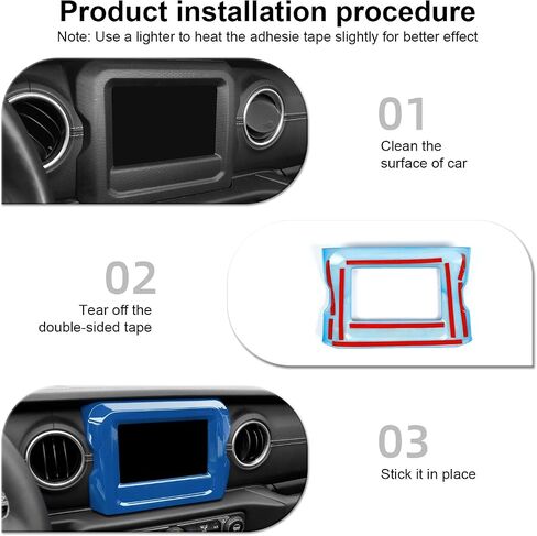 CHEROCAR NAVIMANCE GPS SCREEN SCREEN COVER TRIM التزيين الملحقات الداخلية المتوافقة مع Jeep Wrangler JL JLU & Gladiator JT 2018-2025+، ألياف الكربون ... in Saudi Arabia