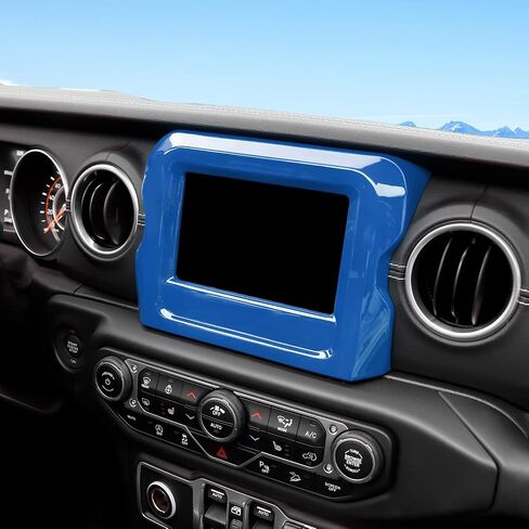 CHEROCAR NAVIMANCE GPS SCREEN SCREEN COVER TRIM التزيين الملحقات الداخلية المتوافقة مع Jeep Wrangler JL JLU & Gladiator JT 2018-2025+، ألياف الكربون ... in Saudi Arabia