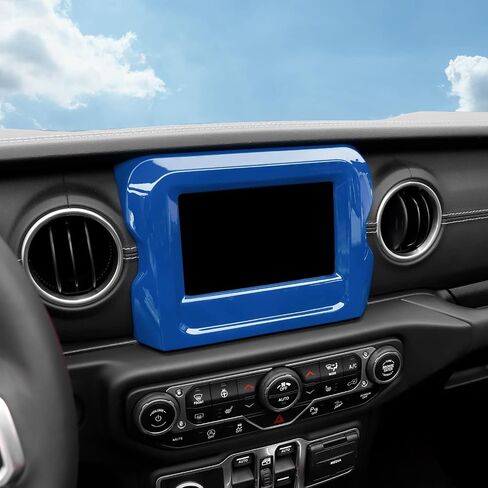 CHEROCAR NAVIMANCE GPS SCREEN SCREEN COVER TRIM التزيين الملحقات الداخلية المتوافقة مع Jeep Wrangler JL JLU & Gladiator JT 2018-2025+، ألياف الكربون ... in Saudi Arabia