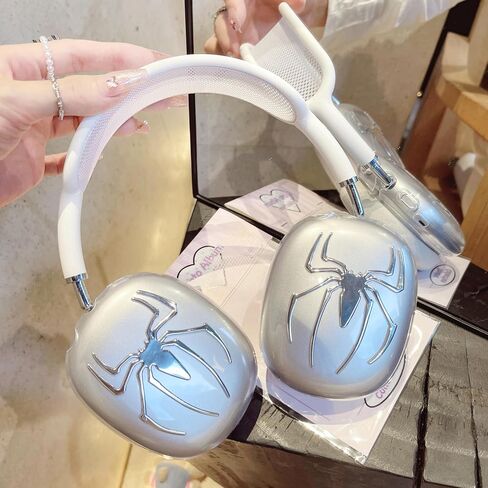 Bling Spider for AirPods Max Cover - 3 in 1 Luxurious Rhinestones Glittering Web Headphones Case for AirPods Max Ear Cups Cover Protective Accessories with Sweat-Proof Ear Pad Covers/Headband Covers in Saudi Arabia