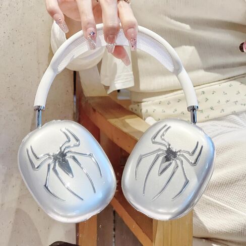 Bling Spider for AirPods Max Cover - 3 in 1 Luxurious Rhinestones Glittering Web Headphones Case for AirPods Max Ear Cups Cover Protective Accessories with Sweat-Proof Ear Pad Covers/Headband Covers in Saudi Arabia