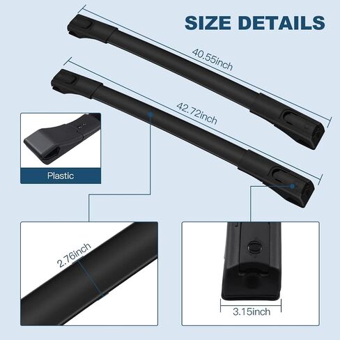 ECCPP Roof Rack Cross Bar Roof Rack Cross Bars Luggage Cargo Carrier Rails Fit for 2013-2018 for TOYOTA RAV4 Sport Utility 2.5L,Aluminum in Saudi Arabia