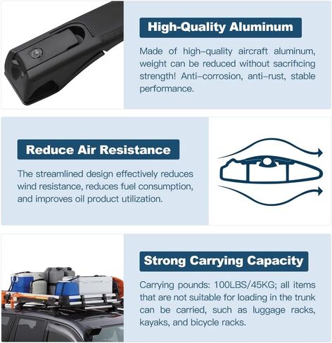 ECCPP Roof Rack Cross Bar Roof Rack Cross Bars Luggage Cargo Carrier Rails Fit for 2013-2018 for TOYOTA RAV4 Sport Utility 2.5L,Aluminum in Saudi Arabia