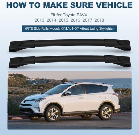 ECCPP Roof Rack Cross Bar Roof Rack Cross Bars Luggage Cargo Carrier Rails Fit for 2013-2018 for TOYOTA RAV4 Sport Utility 2.5L,Aluminum in Saudi Arabia