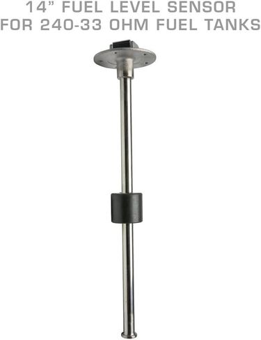 GlowShift 14" Depth Fuel Level Sensor Sender Compatible with Aftermarket Fuel Cells, Cars & Trucks - 240-33 Ohm - for Gas & Diesel Fuel in Saudi Arabia