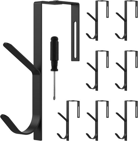 4 Pcs Cubicle Hooks Sturdy Metal Cubicle Wall Hooks Adjustable Hangers with Screwdriver Space Saving Cubicle Fabric Hooks for Hanging Clothes Hats Towels in Saudi Arabia