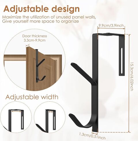 4 Pcs Cubicle Hooks Sturdy Metal Cubicle Wall Hooks Adjustable Hangers with Screwdriver Space Saving Cubicle Fabric Hooks for Hanging Clothes Hats Towels in Saudi Arabia