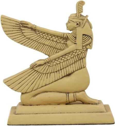Ebros Ancient Egyptian Hieroglyphic Kneeling Winged Goddess Maat Mini Figurine 3.25" High Gods And Goddesses Of Egypt Miniature Hieroglyph Decor Sculpture Collectible Deity Of Truth And Justice Statue in Saudi Arabia