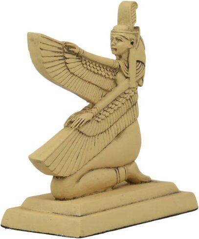 Ebros Ancient Egyptian Hieroglyphic Kneeling Winged Goddess Maat Mini Figurine 3.25" High Gods And Goddesses Of Egypt Miniature Hieroglyph Decor Sculpture Collectible Deity Of Truth And Justice Statue in Saudi Arabia