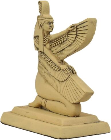 Ebros Ancient Egyptian Hieroglyphic Kneeling Winged Goddess Maat Mini Figurine 3.25" High Gods And Goddesses Of Egypt Miniature Hieroglyph Decor Sculpture Collectible Deity Of Truth And Justice Statue in Saudi Arabia