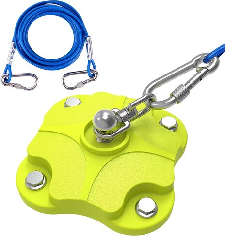 Heavy-Duty Dog Tie Out Stake with 2X20FT Tangle-Free Cables-360° Swivel Anchor, 200LBS Capacity-Stainless Steel&Aluminum Alloy for Two Dogs (Outdoor Camping/Yard)(Dog Stake+2X20ft Cable/200lbs) in Kuwait