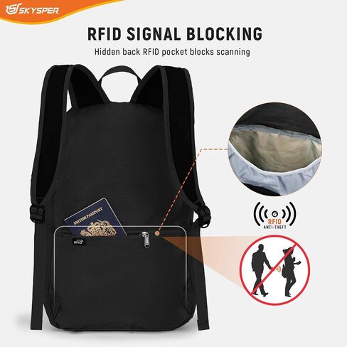 SKYSPER Small Packable Hiking Backpack 20L Anti-theift Travel Daypack in Kuwait