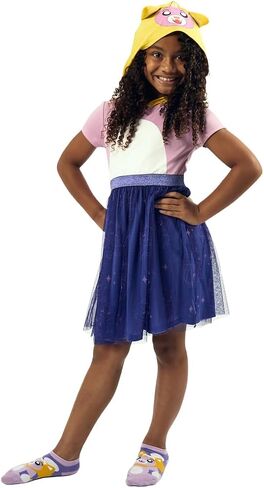 Lankybox Foxy Girl's Purple Short Sleeve Cosplay Dress in Kuwait