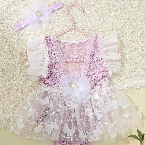 Newborn Photography Outfits Girl Baby Photography Prop Lace Romper Headband in Saudi Arabia