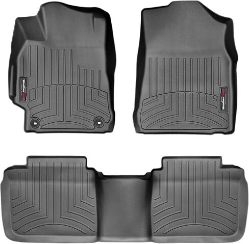WeatherTech Custom Fit FloorLiners for Toyota Camry - 1st & 2nd Row (447881-444002), Black in Saudi Arabia