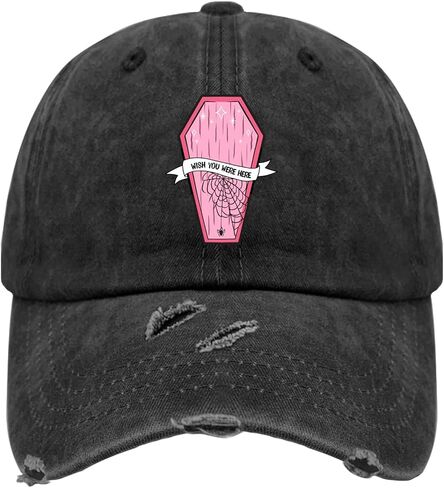 Wish You were Here Valentines Day Hats for Mens Washed Distressed Baseball Cap Trendy Washed Hiking Hat Breathable in Saudi Arabia