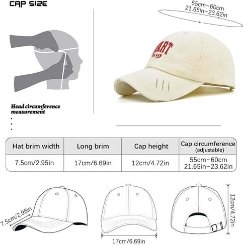 Heart Breaker Valentines Day Hats for Mens Washed Distressed Baseball Caps Aesthetic Washed Workout Hat Breathable in Saudi Arabia