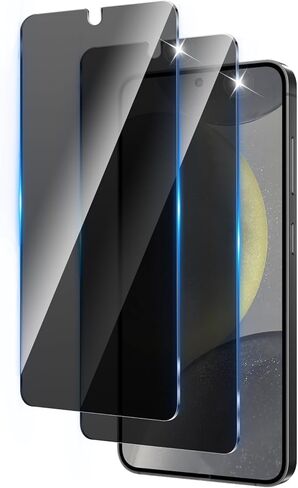2+2 Pack Privacy Screen Protector Designed for Samsung Galaxy S25 With 2 Pack Camera Lens Protector,Full Coverage Anti-Spy Tempered Glass Film,9H Hardness,Bubble Free,Easy to Install in Saudi Arabia