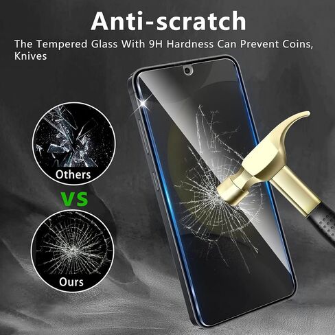 2+2 Pack Privacy Screen Protector Designed for Samsung Galaxy S25 With 2 Pack Camera Lens Protector,Full Coverage Anti-Spy Tempered Glass Film,9H Hardness,Bubble Free,Easy to Install in Saudi Arabia