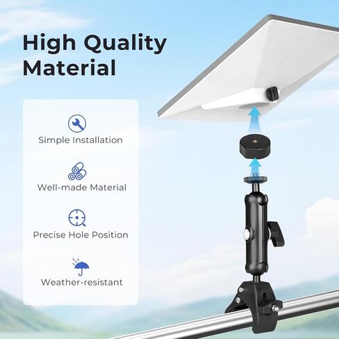 Starlink Mini Tripod Adapter, 1/4"-20 and 3/8"-16 Threads Tripod Mount Adapter for Starlink Mini, Universal Compatibility with Tripods/Clamps/Brackets/Pipe Adapter, Starlink Mini Accessories in Saudi Arabia
