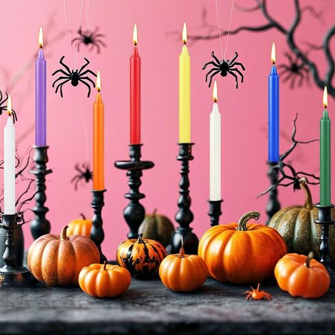 شموع تعويذة 100 حزمة - 4 بوصات شموع ملونة مصغرة للطقوس ، مذبح Witchcraft & Wiccan ، شموع غير معقولة متوافقة مع حاملي الرنين ، الصلاة ، التأمل ، ديكور عيد الميلاد in Kuwait