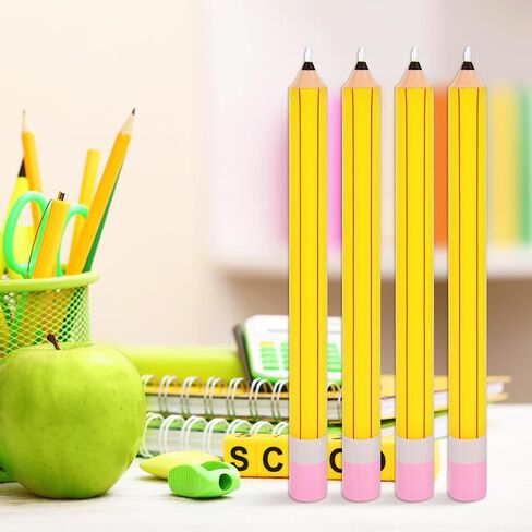 8pcs شموع تفتق قلم رصاص 10 بوصة لطيف شمعة غير معقدة للعودة إلى المدرسة الفصول الدراسية ديكور الطاولة in Saudi Arabia