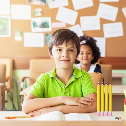 8pcs شموع تفتق قلم رصاص 10 بوصة لطيف شمعة غير معقدة للعودة إلى المدرسة الفصول الدراسية ديكور الطاولة in Saudi Arabia