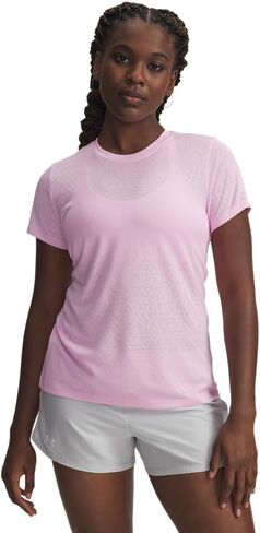 Under Armour Women's Velocity Textured Short Sleeve Crew Neck T Shirt in Kuwait