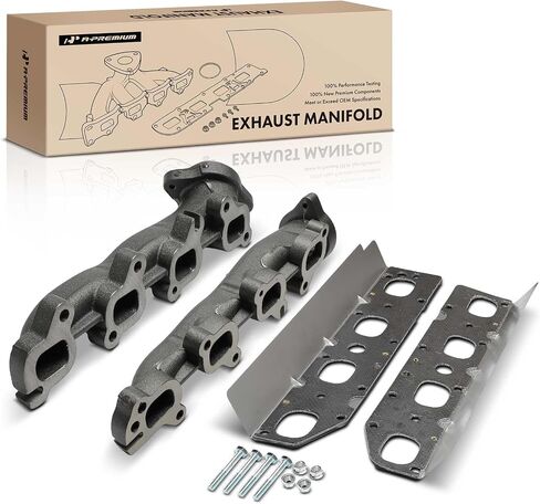 A-Premium Left & Right Exhaust Manifold Kit with Gasket & Nuts & Bolts [5.7L] Compatible with Ram, Dodge & Chrysler - 1500 3500 11-12, 2500 11-13, Ram 1500 2500 09-10, Ram 3500 09, Durango, Aspen in Saudi Arabia