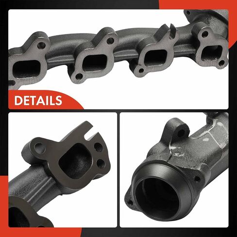 A-Premium Left & Right Exhaust Manifold Kit with Gasket & Nuts & Bolts [5.7L] Compatible with Ram, Dodge & Chrysler - 1500 3500 11-12, 2500 11-13, Ram 1500 2500 09-10, Ram 3500 09, Durango, Aspen in Saudi Arabia