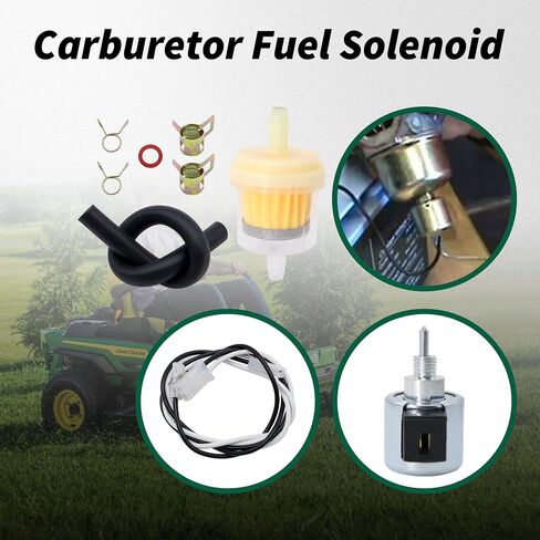 21188-7002 Carburetor Fuel Solenoid with Fuel Fiter Compatible with Kawasaki Engine FR651V FR691V FS730V FH430V FH541V FH580 FH381V 480V 541V 580V FR/FS/FX 481V Cub Cadet Mower KM-21188-7002 in Saudi Arabia
