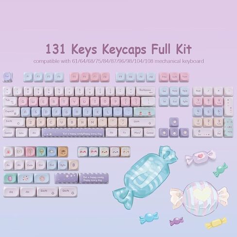Tsungup Manga PBT keycaps ، 150 مفتاحًا japenese anime keycap set كرز ملف تعريف صبغة المخصصة مفتاح مفتاح لوحة المفاتيح المخصصة لـ 60 ٪ ، 65 ٪ ، 75 ٪ ، 100 ٪ من لوحات المفاتيح الميكانيكية in Kuwait