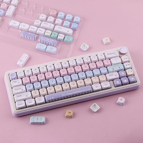 Tsungup Manga PBT keycaps ، 150 مفتاحًا japenese anime keycap set كرز ملف تعريف صبغة المخصصة مفتاح مفتاح لوحة المفاتيح المخصصة لـ 60 ٪ ، 65 ٪ ، 75 ٪ ، 100 ٪ من لوحات المفاتيح الميكانيكية in Kuwait