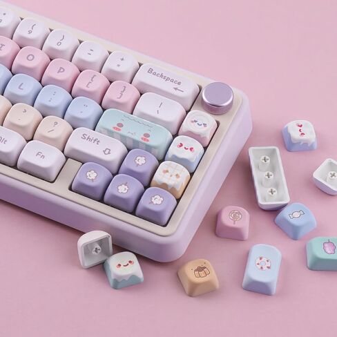 Tsungup Manga PBT keycaps ، 150 مفتاحًا japenese anime keycap set كرز ملف تعريف صبغة المخصصة مفتاح مفتاح لوحة المفاتيح المخصصة لـ 60 ٪ ، 65 ٪ ، 75 ٪ ، 100 ٪ من لوحات المفاتيح الميكانيكية in Kuwait