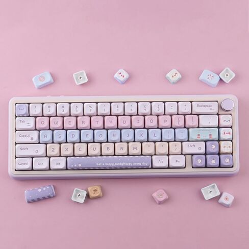 Tsungup Manga PBT keycaps ، 150 مفتاحًا japenese anime keycap set كرز ملف تعريف صبغة المخصصة مفتاح مفتاح لوحة المفاتيح المخصصة لـ 60 ٪ ، 65 ٪ ، 75 ٪ ، 100 ٪ من لوحات المفاتيح الميكانيكية in Kuwait
