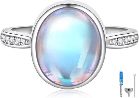 925 Sterling Silver Heart Urn Rings Hold Loved Ones Ashes Cremation Memorial Ring Keepsake Jewelry for Women for Human Ashes in Saudi Arabia