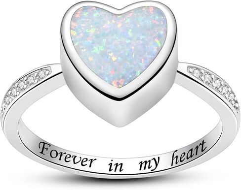 925 Sterling Silver Heart Urn Rings Hold Loved Ones Ashes Cremation Memorial Ring Keepsake Jewelry for Women for Human Ashes in Saudi Arabia