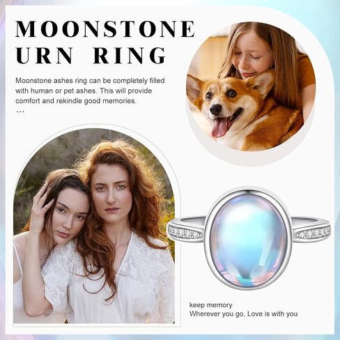 925 Sterling Silver Heart Urn Rings Hold Loved Ones Ashes Cremation Memorial Ring Keepsake Jewelry for Women for Human Ashes in Saudi Arabia