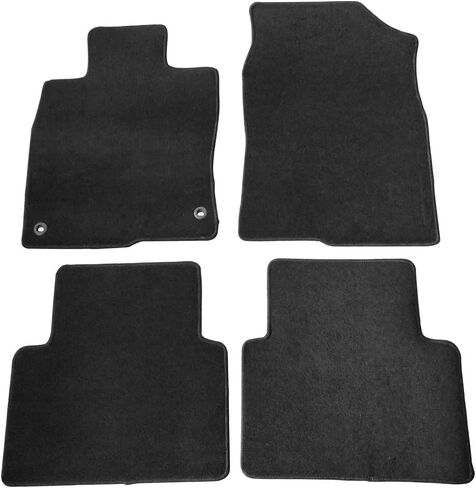 FreeMotor802® Nylon Car Floor Mats Carpets Liner ، Fits 2016-2021 Honda Civic Sedan & Hatchback ، Factory Auto Auto Incisions Replace Non-Slip ، Red W/FK Logo 4PCS in Kuwait
